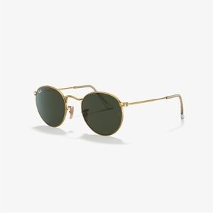 Ray-ban RB3447 Round Metal Sunglasses, Gold/Green, 50mm Rayban Ray ban Revolver